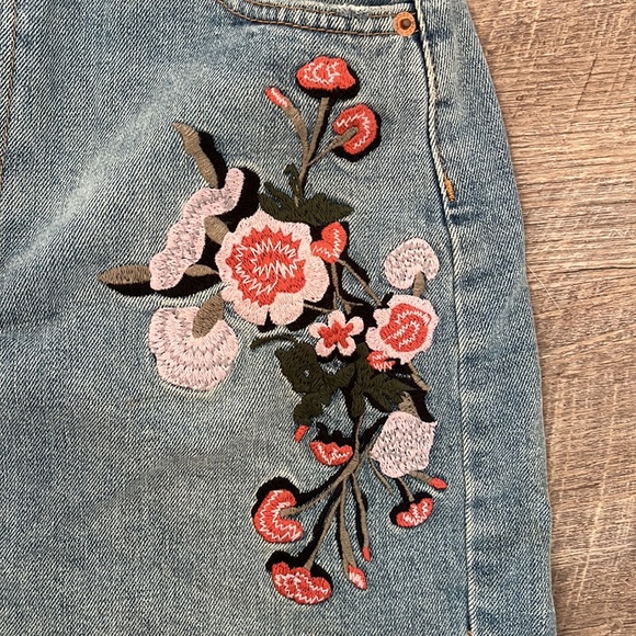 Topshop Denim Mini Skirt - Picture 3 of 6